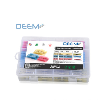 DEEM 200pcs Higher thickness rating Heat Shrink Connector Kit